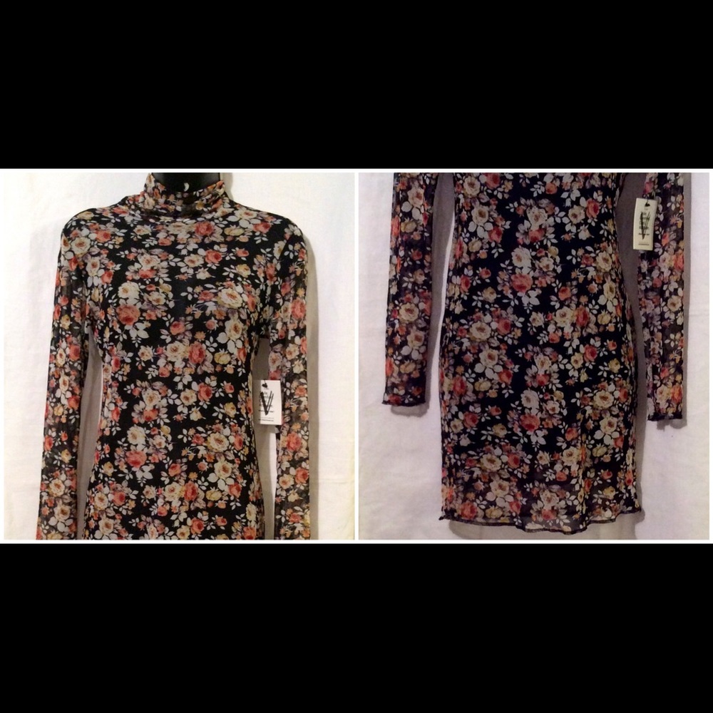 Sheer floral dress